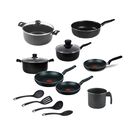 Bateria de Cocina T-Fal 5819100 Vital 15 Piezas Negro ORT5
