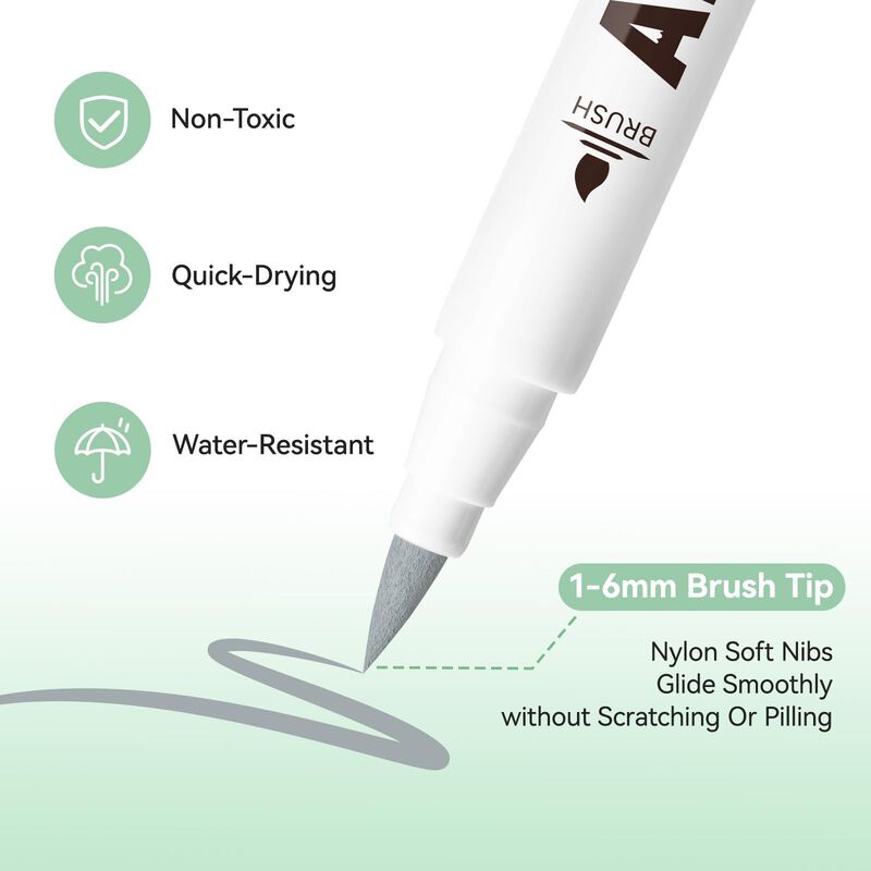 Marcadores De Pintura Arrtx 30 Tonos Gris Con P... image number null