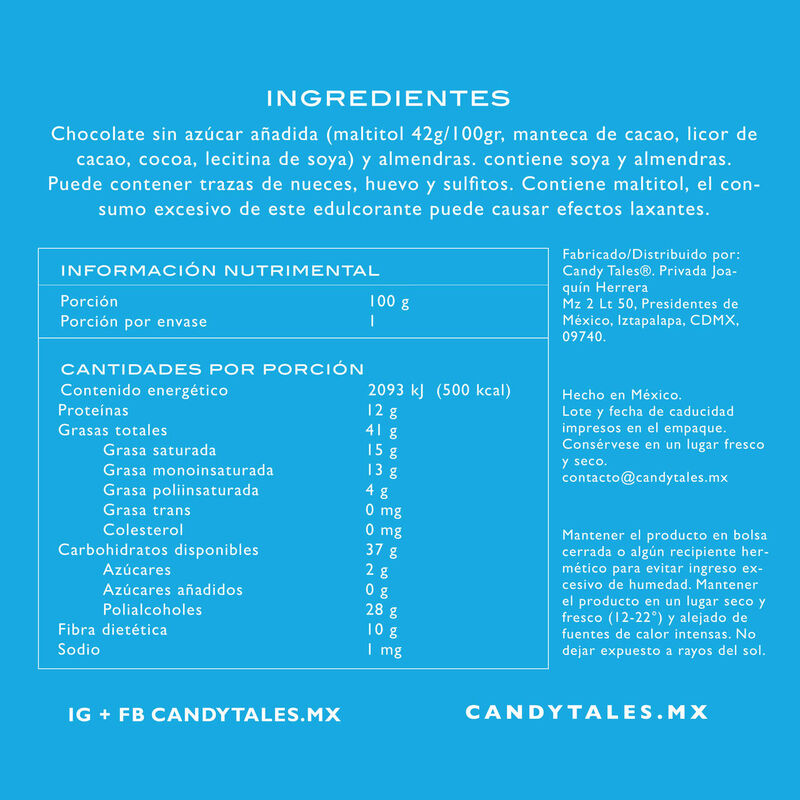 Almendra con Chocolate Semiamargo sin Az&uacute;car 10... image number null