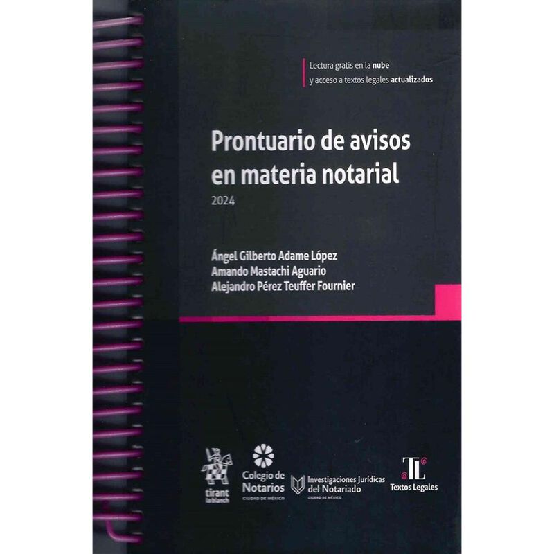 Prontuario De Avisos Materia Notarial 2024, De ... image number null
