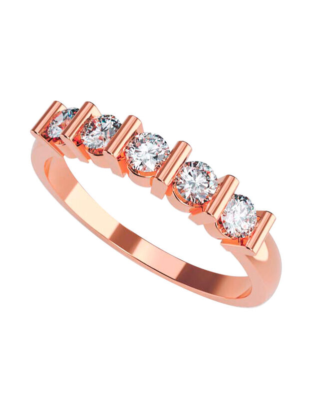 Anillo de Compromiso en Oro de 14K con Circonia... image number null