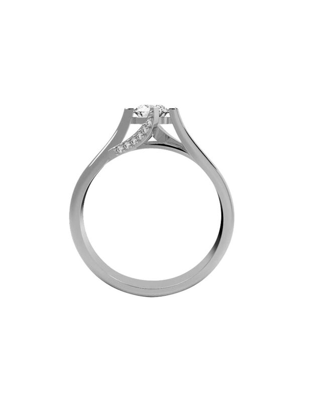 Anillo de Compromiso de 14K con Circonia Talla ... image number null