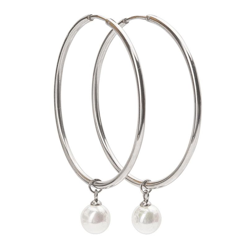 Arracadas Mujer Perlas Joyer&iacute;a Acero Inoxidable... image number null