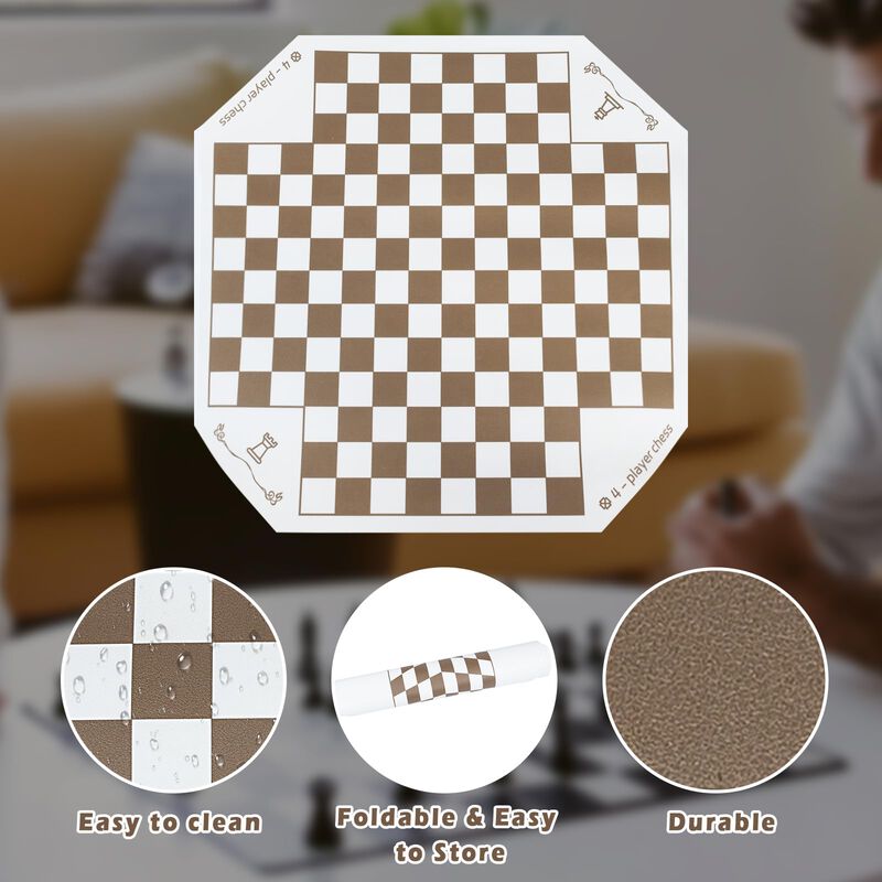 Juego De Tablero De Ajedrez Wodgod Para 3 O 4 J... image number null