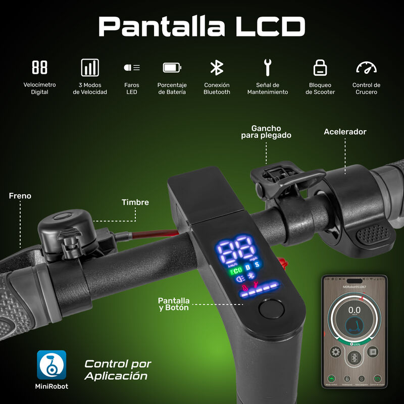 Scooter Eléctrico Plegable E-be Lx30 Monopatín ... image number null