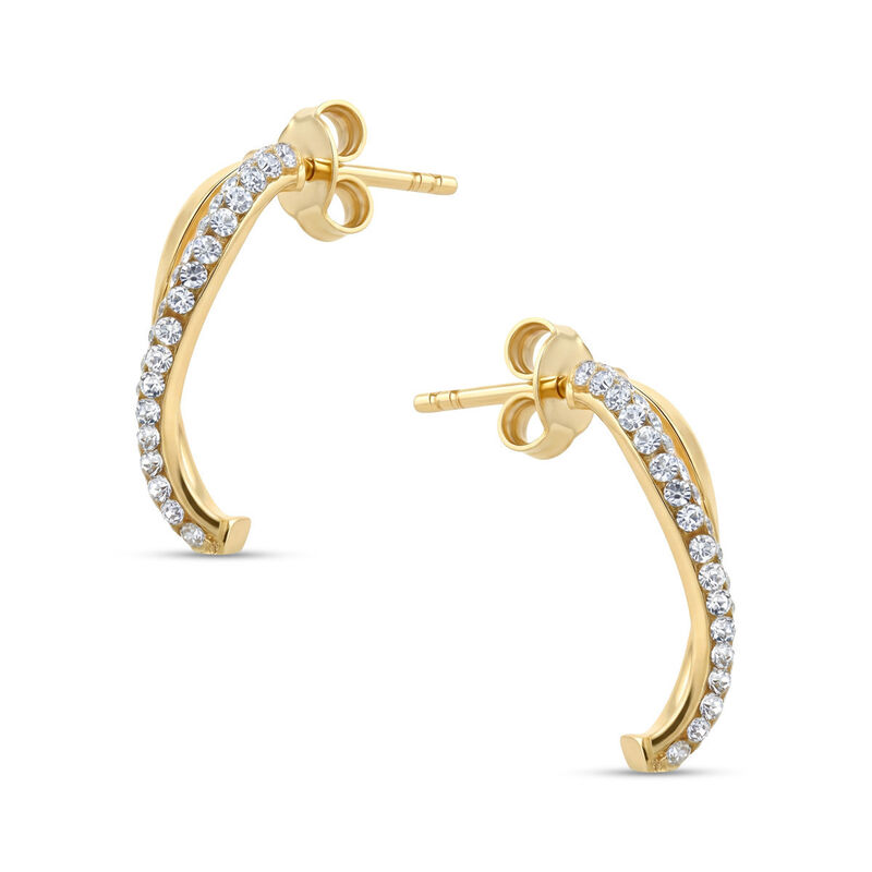 Aretes De Oro 10k Con Zirconias | Bizzarro image number null