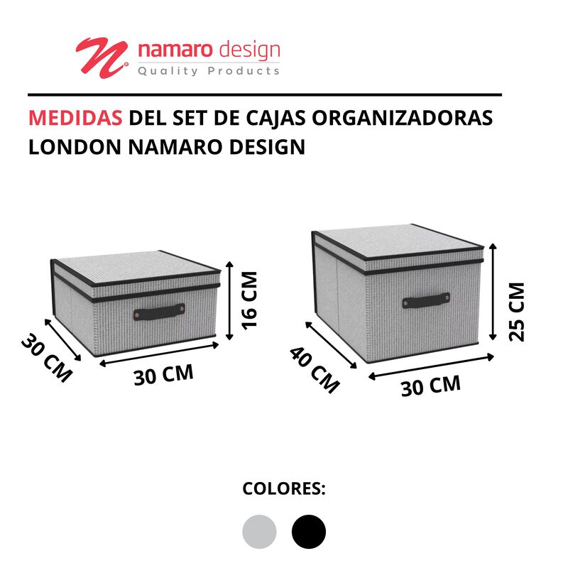 Set De Cajas Organizadoras London Namaro Design image number null