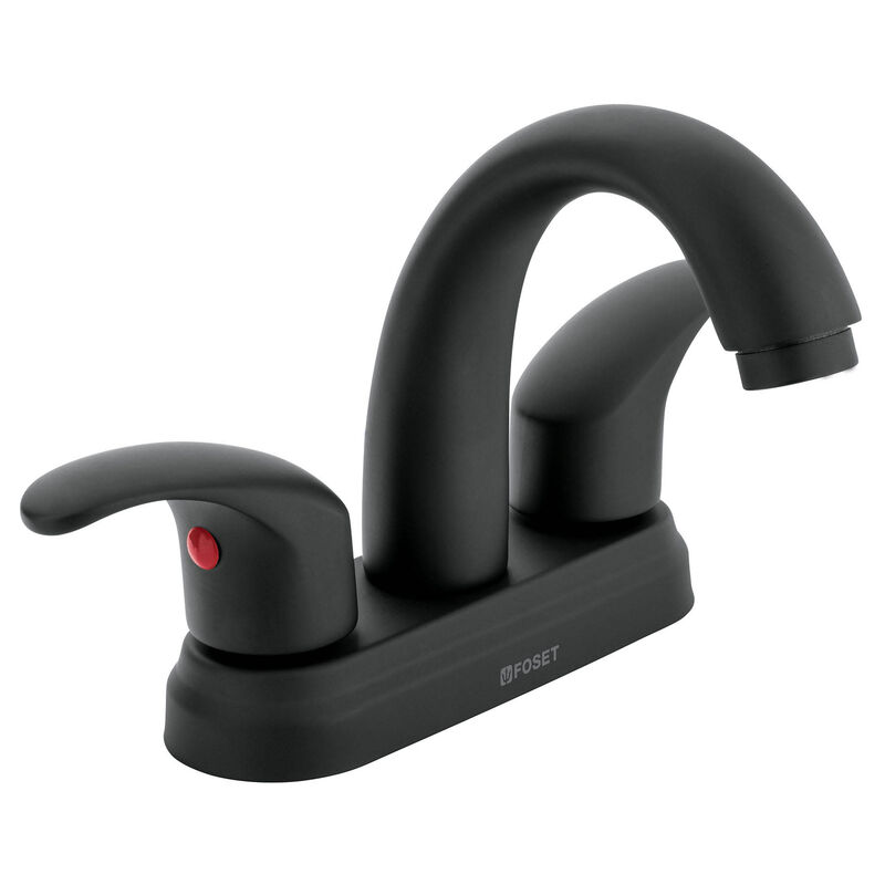 Mezcladora Negro Mate 4' P/Lavabo Nariz Curva P... image number null