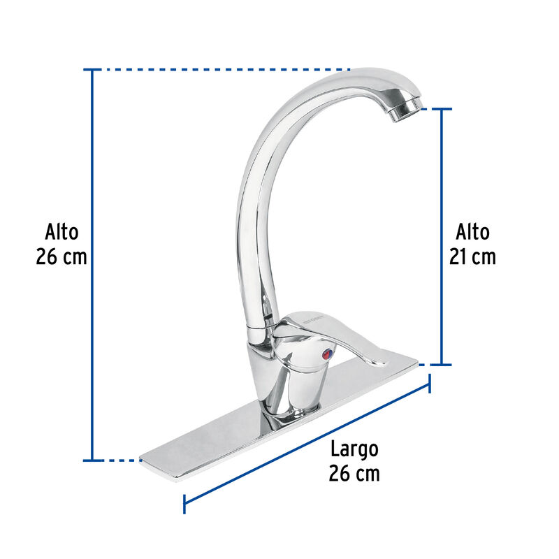 Monomando para Fregadero Cuello Curvo Foset Aqu... image number null