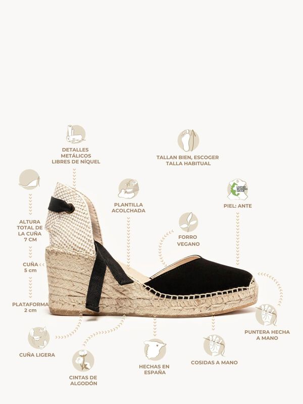 Alpargata Romero Cu&ntilde;a Media Ante Negra image number null