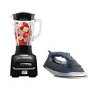 Paquete T-Fal PAQFV28LN82 Licuadora V/Vidrio 550W + Plancha de Vapor 1600W Azul ORT4