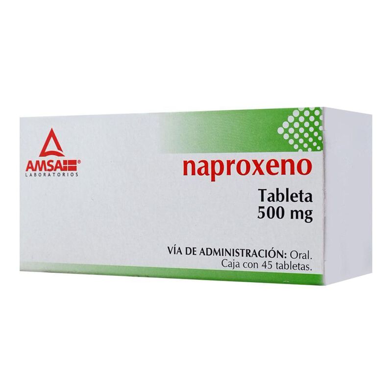 Naproxeno 500mg 45 Tabletas 500mg Caja Con 45 T... image number null