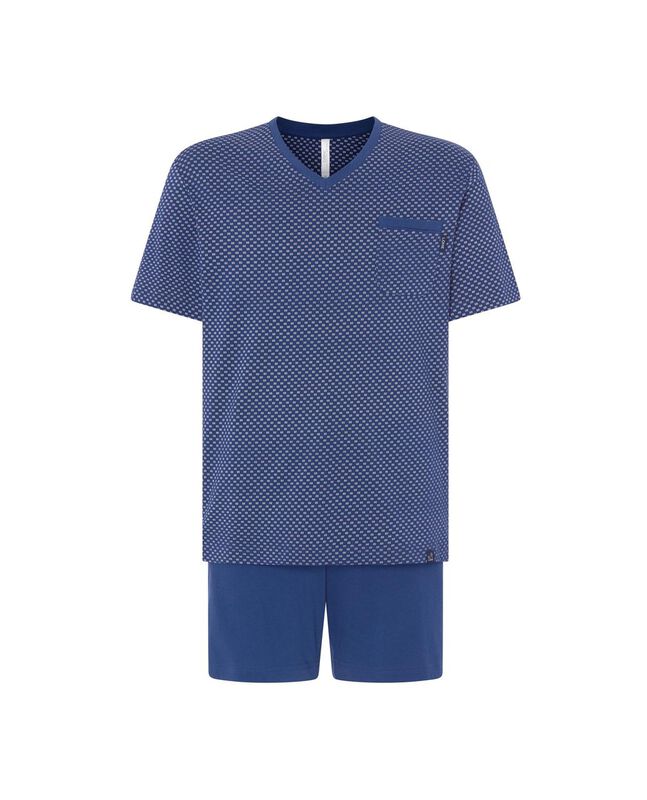 Pijama Corto Corbatero para Hombre Marino image number null