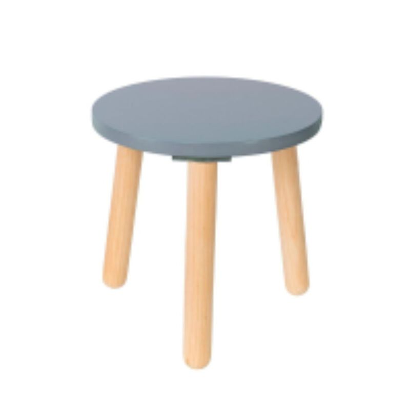 Banquito de Madera para Ni&ntilde;os- Redondo- Azul image number null