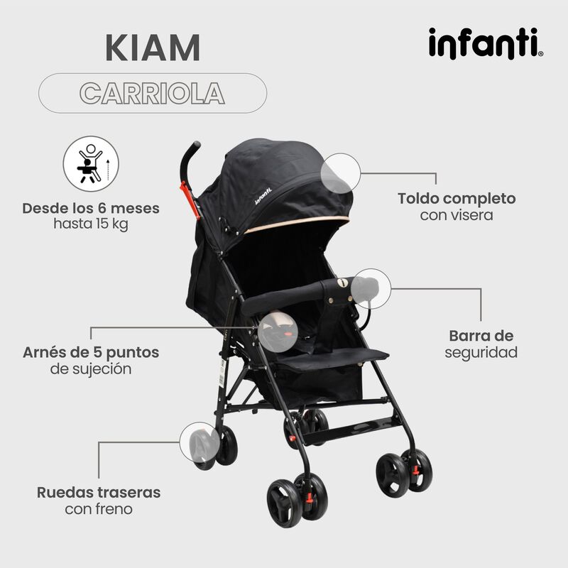 Carriola Para Bebe Kiam Compacta, Ligera, Plega... image number null