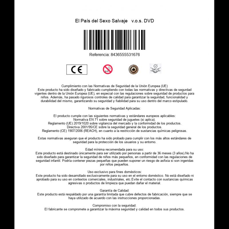 El Pa&iacute;s Del Sexo Salvaje   V.o.s. Dvd image number null