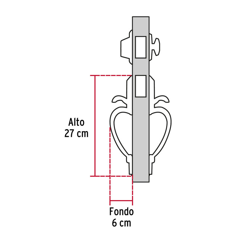 Doble Jaladera Perilla y Cerrojo Mariposa Cromo... image number null