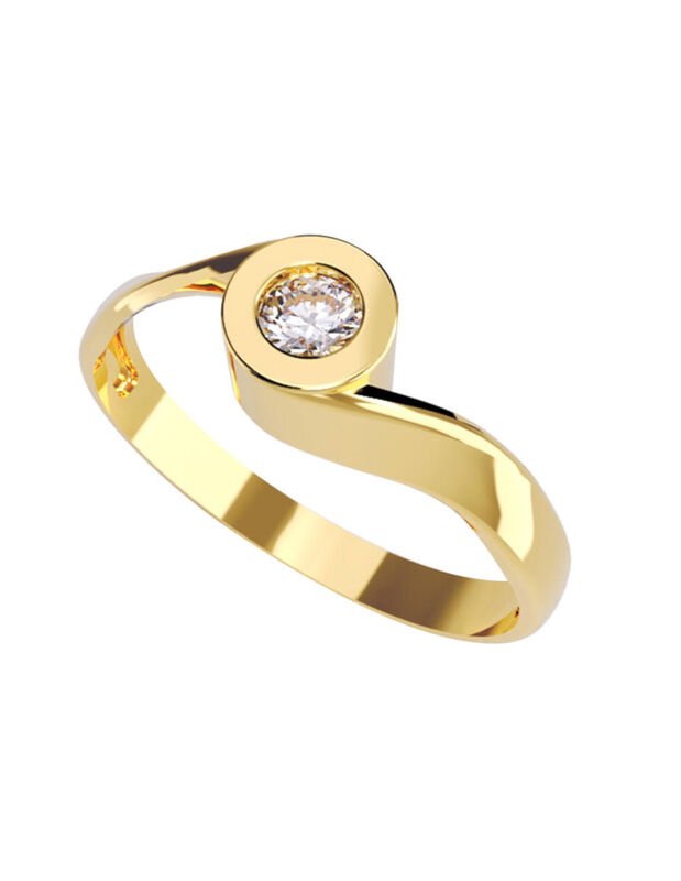 Anillo de Compromiso en Oro de 10K con Circonia... image number null