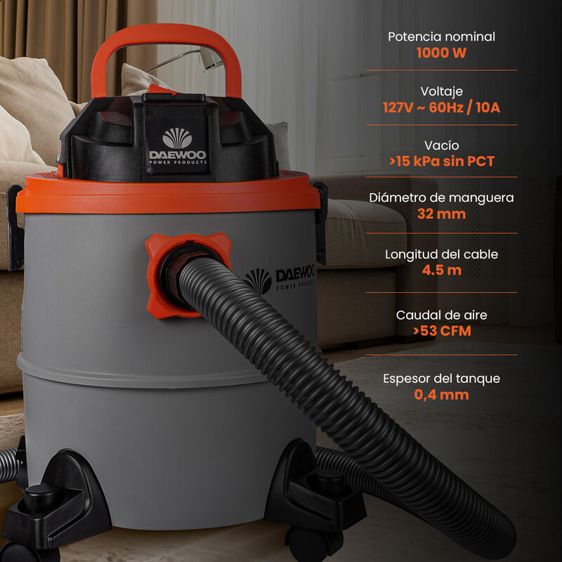 Daewoo Aspiradora Polvo Y Agua 20 Litros 1000w ... image number null