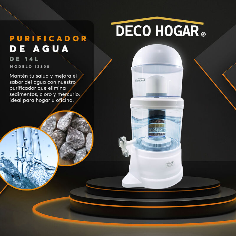 Purificador De Agua 14L 8 Niveles de Filtración... image number null