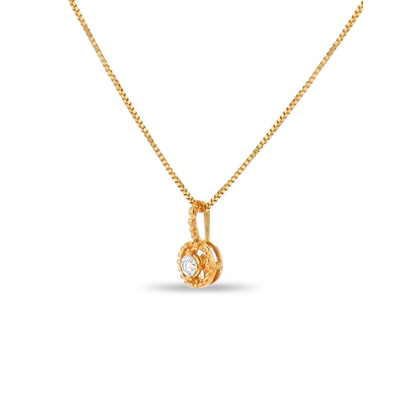 Dije De Oro Amarillo Con Cadena 14k Con 4pts De... image number null