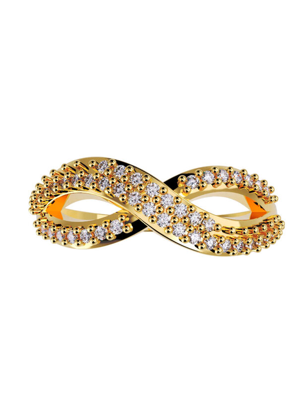 Anillo de Compromiso en Oro Amarillo 10K con Ci... image number null