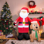 Inflable Navideño Santa Y Amigo Luz Led 1.50 Mt... Inflable Navideño Santa Y Amigo Luz Led 1.50 Mts Santa Claus