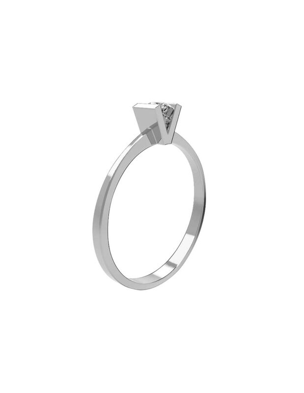 Anillo de Compromiso de 14K con Diamante de Lab... image number null