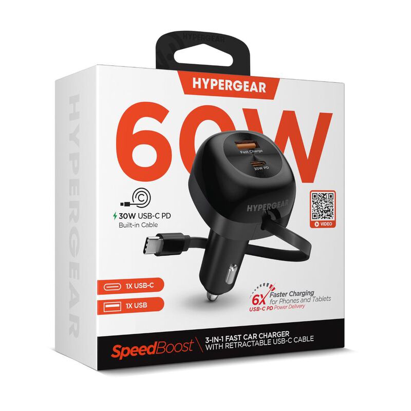Hypergear Cargador De Auto Speedboost 30w Negro image number null