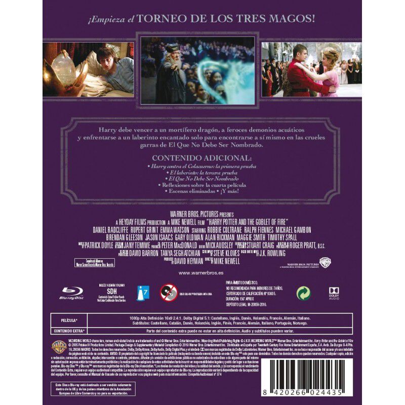 Harry Potter Y El C&aacute;liz De Fuego [blu-ray] (200... image number null