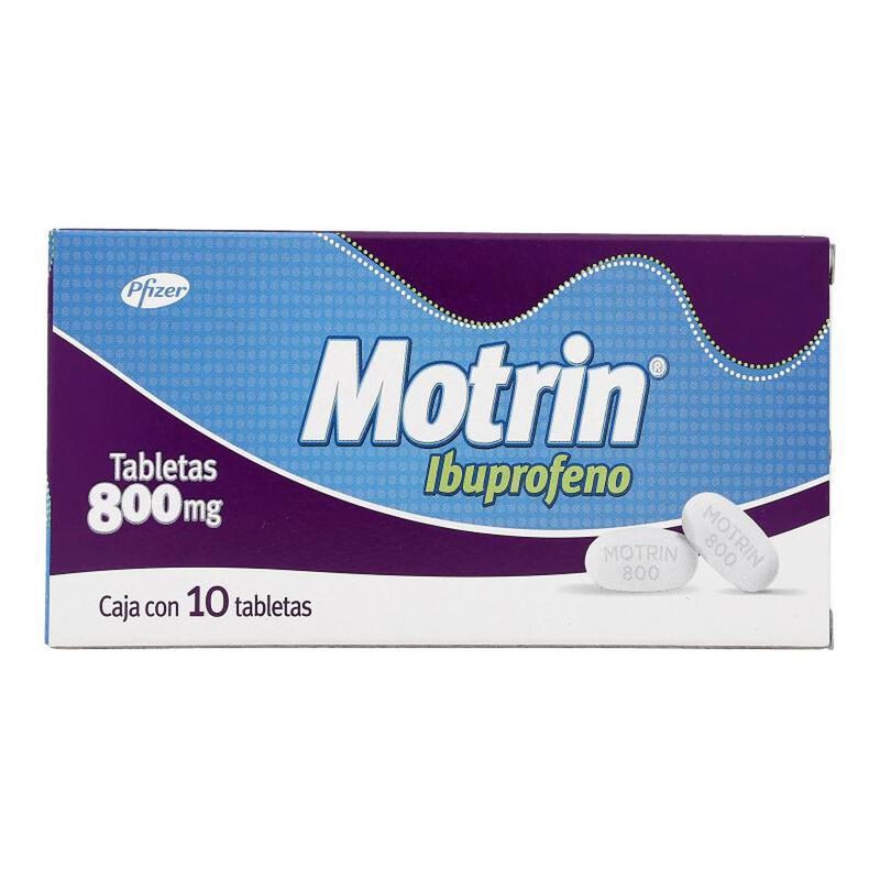 Motrin 800mg caja con 10 tabletas image number null