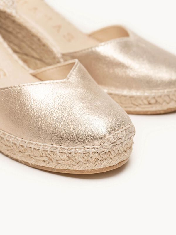 Alpargata Cu&ntilde;a Media Jara Metalizada Oro image number null