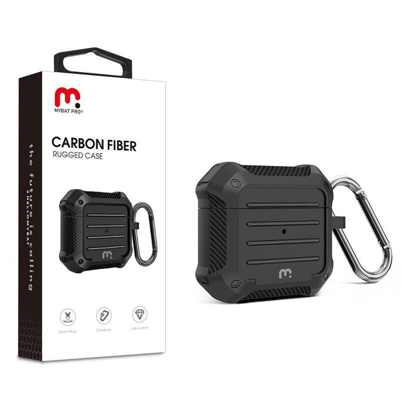 Funda MYBAT carb&oacute;n para AirPods 3 Gen - Negra image number null