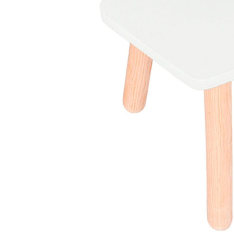 Banquito de Madera para Ni&ntilde;os- Pentagono - Blan... image number null