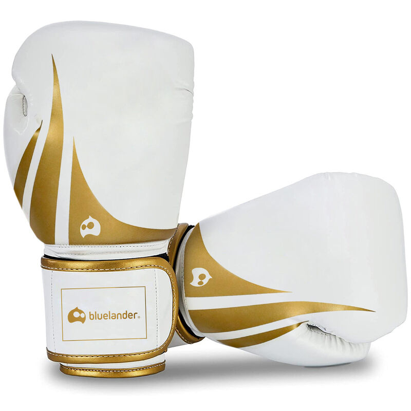 Guantes de Box 10 oz Blanco con Dorado + Protec... image number null