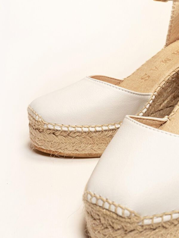 Alpargata de Cu&ntilde;a Alta Marga Napa Blanco image number null