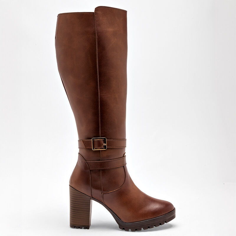 Valeria Star Bota Tac&oacute;n Para Mujer Camel Cod 12... image number null