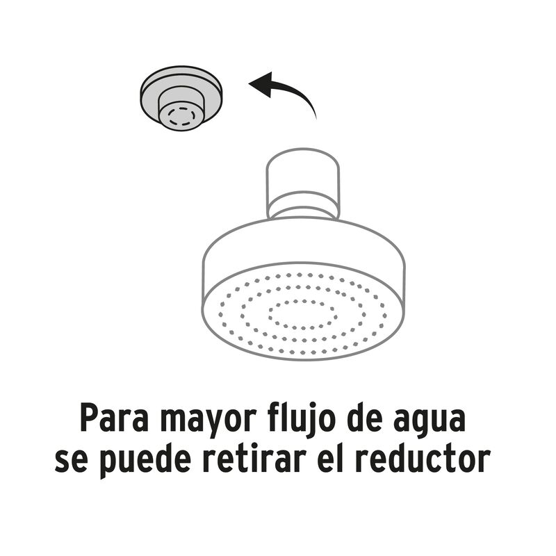 Regadera Sat&iacute;n 4' Plato Redondo con Brazo Foset... image number null