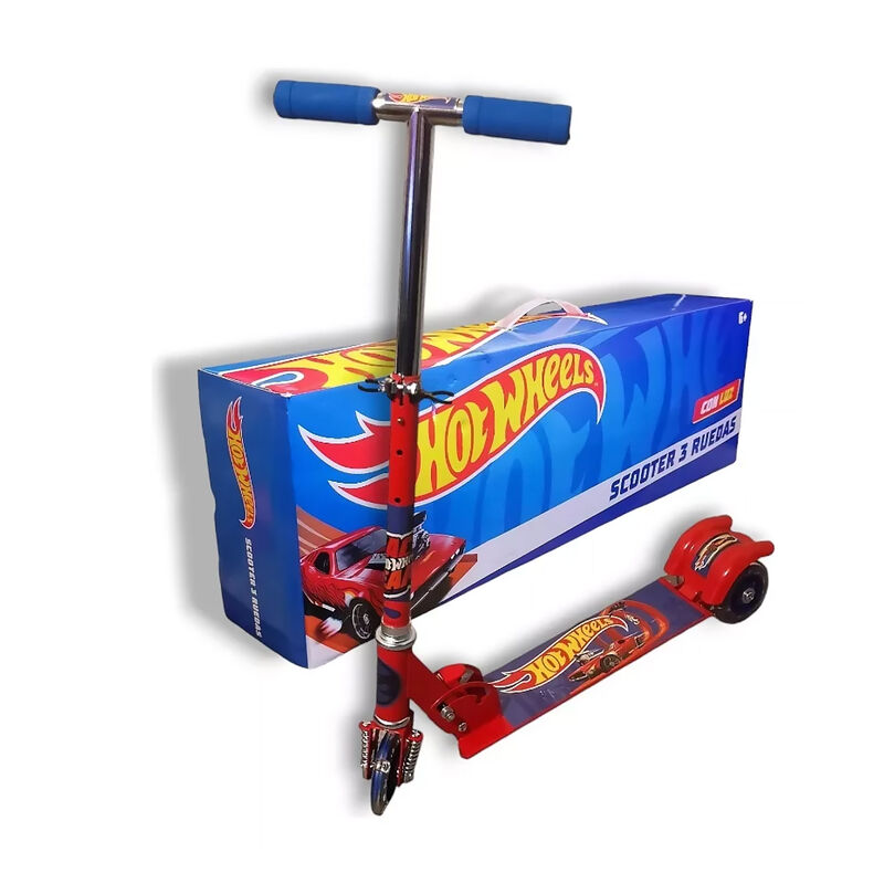 Scooter Hot Wheels Plegable 3 Ruedas Con Luz Pa... image number null