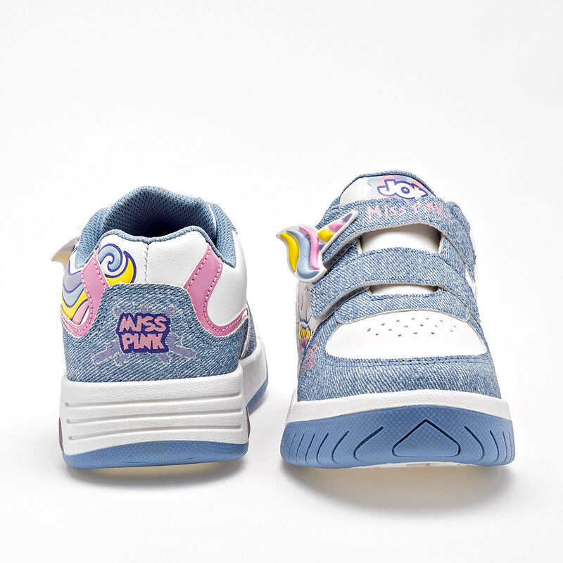 Miss Pink Tenis urbano para ni&ntilde;a blanco azul image number null