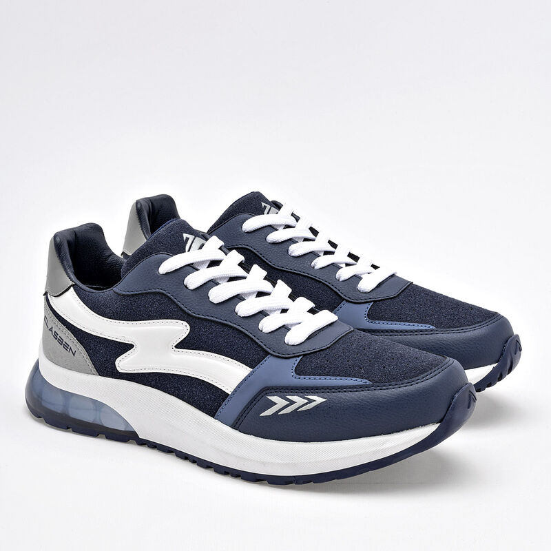 Clasben Tenis urbano para hombre marino blanco image number null