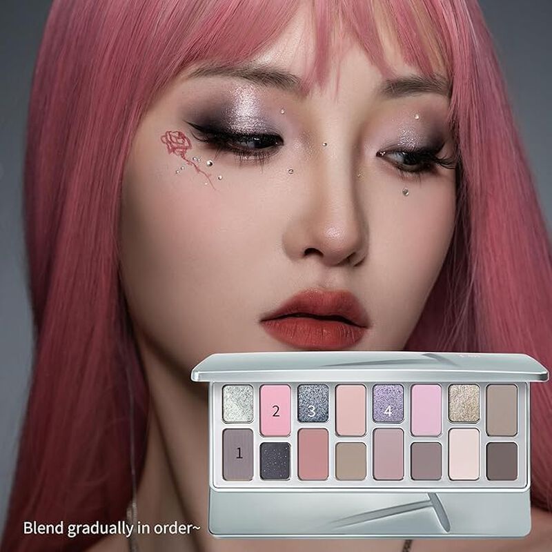 Paleta De Sombras De Ojos Cyaylm 16 Colores 16 ... image number null