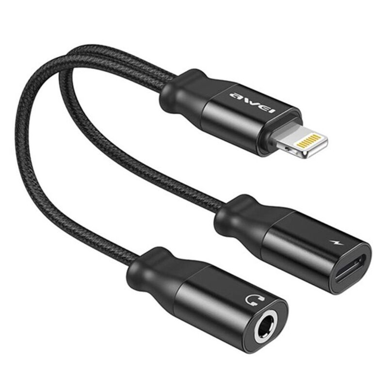 Awei Cl-73 Adaptador Ip Macho 3.5 + Hembra (neg... image number null