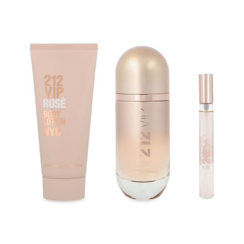 Set 212 Vip Rose 3pzs 80ml Edp Spray/ Body Loti... image number null