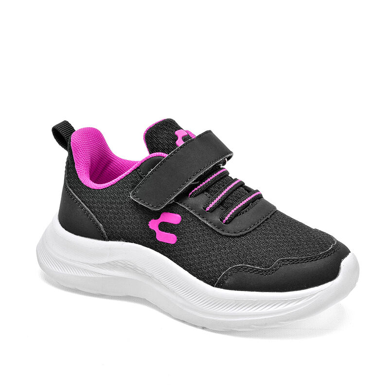 Charly Tenis urbano para ni&ntilde;a negro fucsia, imp... image number null