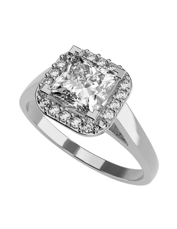 Anillo de Compromiso en Oro de 14K con Circonia... image number null