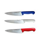 Kit de 3 cuchillos para Chef 10 inch Hoja Acero Inoxidable Mango Ergon&oacute;mico Color Azul, rojo y blanco Shorbull&nbsp;
