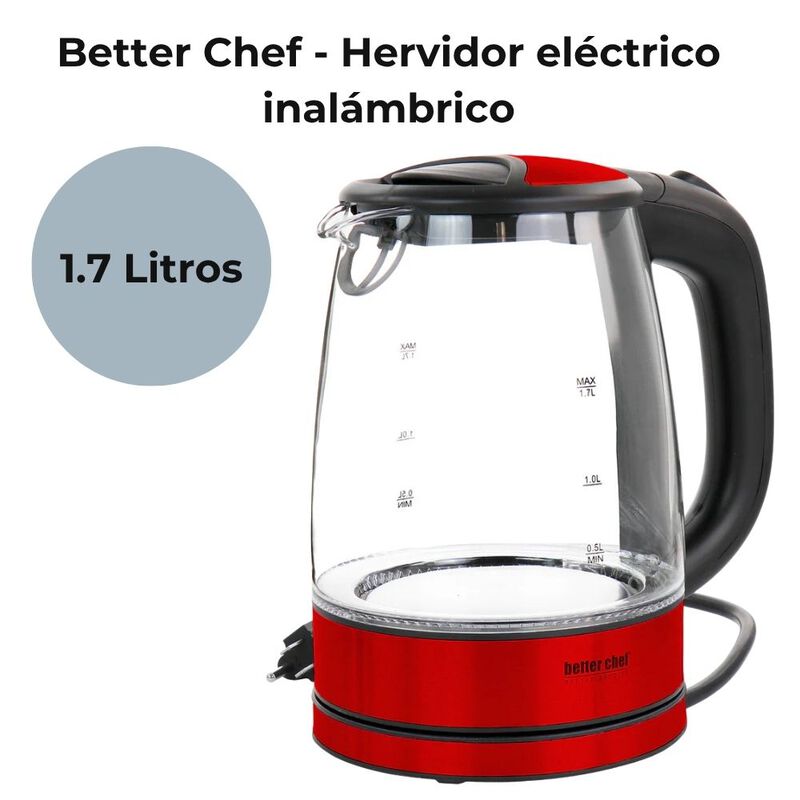 Hervidor El&eacute;ctrico De Agua Better Chef Vidrio 1... image number null