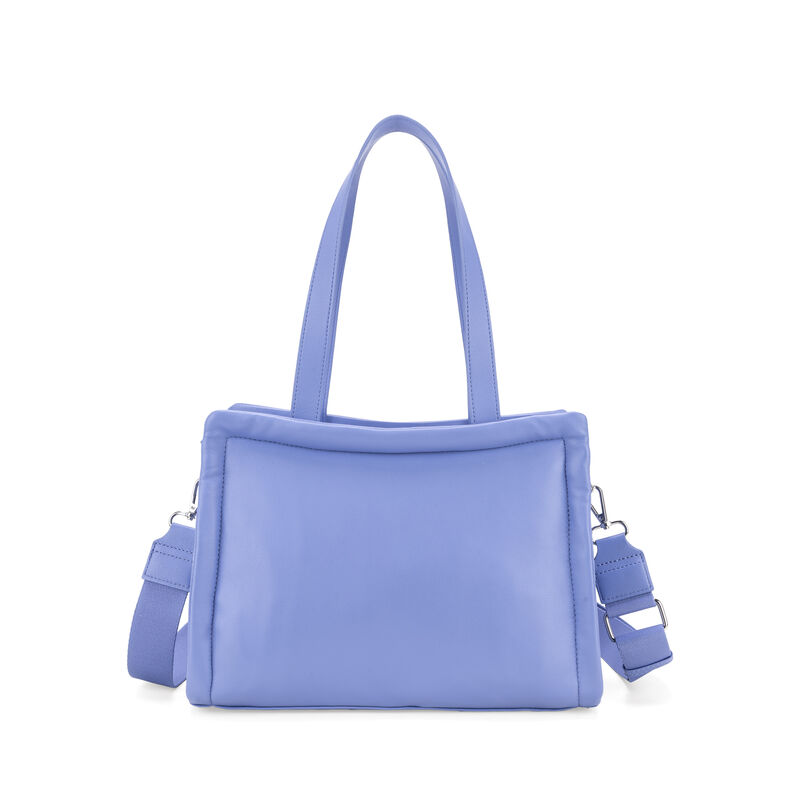 Bolsa Tote Mediana Acolchonada Color Azul image number null