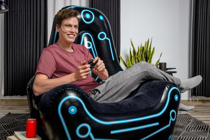 Sill&oacute;n Inflable Individual con Bolsillo Lateral... image number null